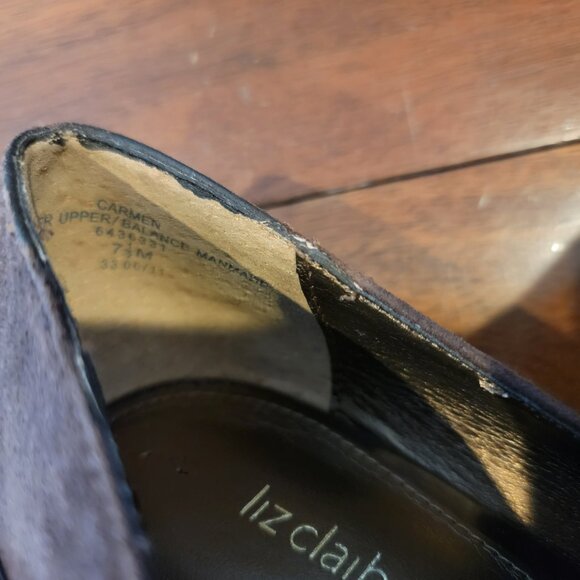 Liz Claiborne Brown Suede/Leather Stiletto Heels/Pumps - Picture 10 of 14